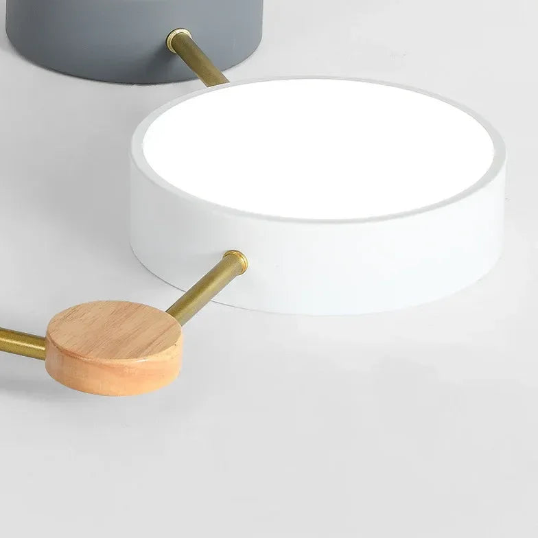 Plafon LED techo empotrable diseño multicírculo estilo macaron