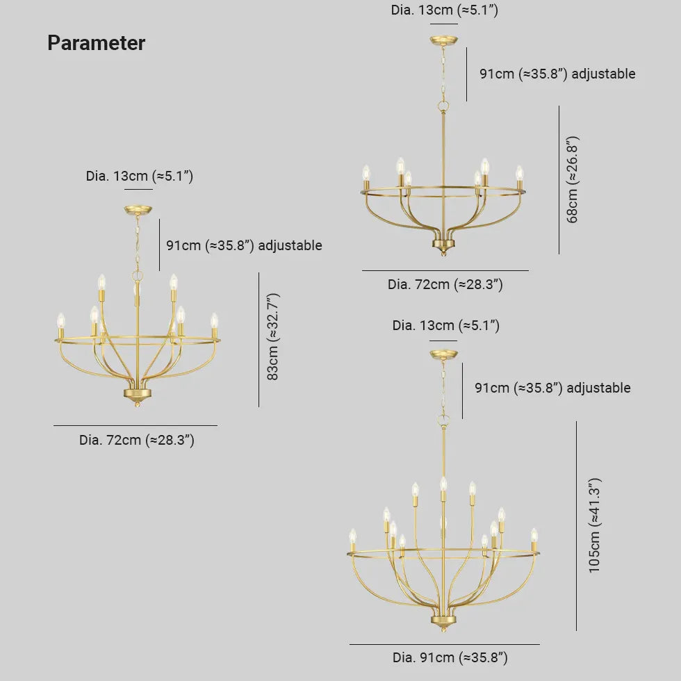 Lámpara colgante de diseño con cadena de candelabros negros 