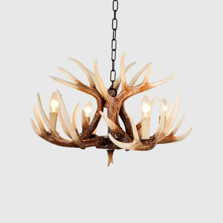 Faux Antler Vintage Candle Holder Chandelier