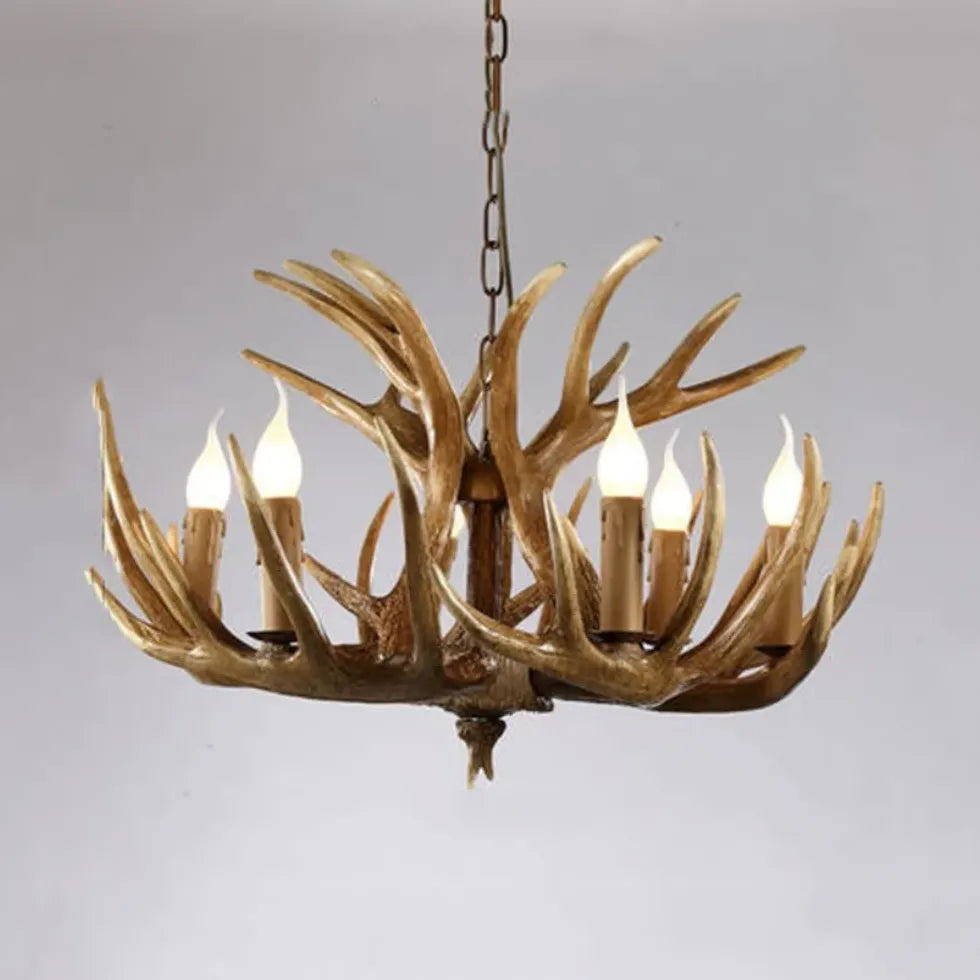 Faux Antler Vintage Candle Holder Chandelier