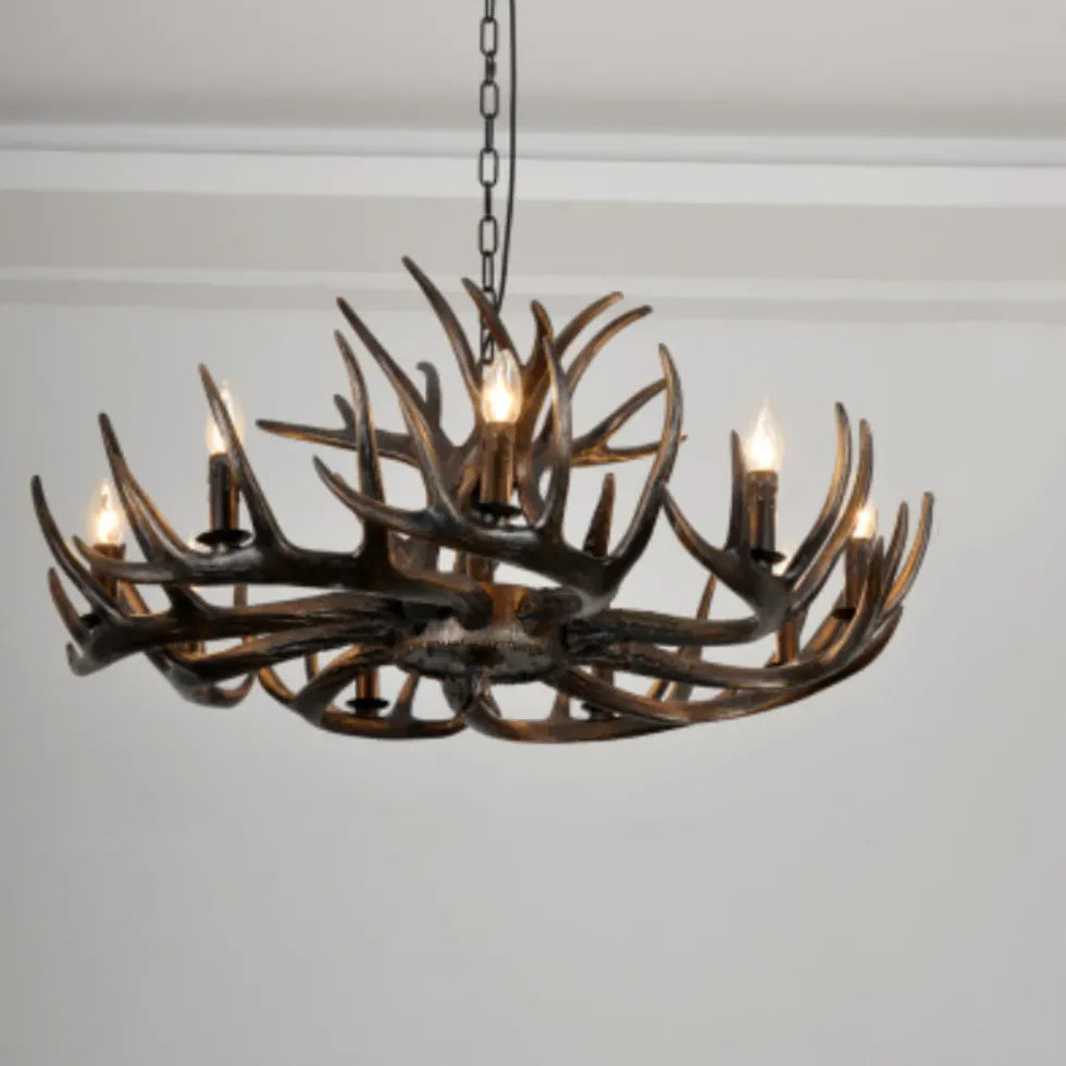 Faux Antler Vintage Candle Holder Chandelier