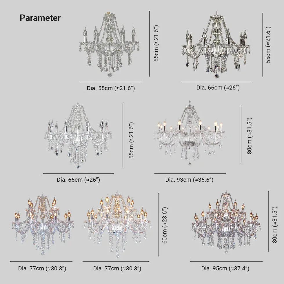 Candelabros de cristal Elegante candelabro vintage 