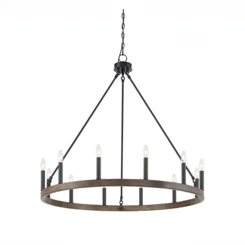 Multi-Head Candle Design Round Industrial Chandelier