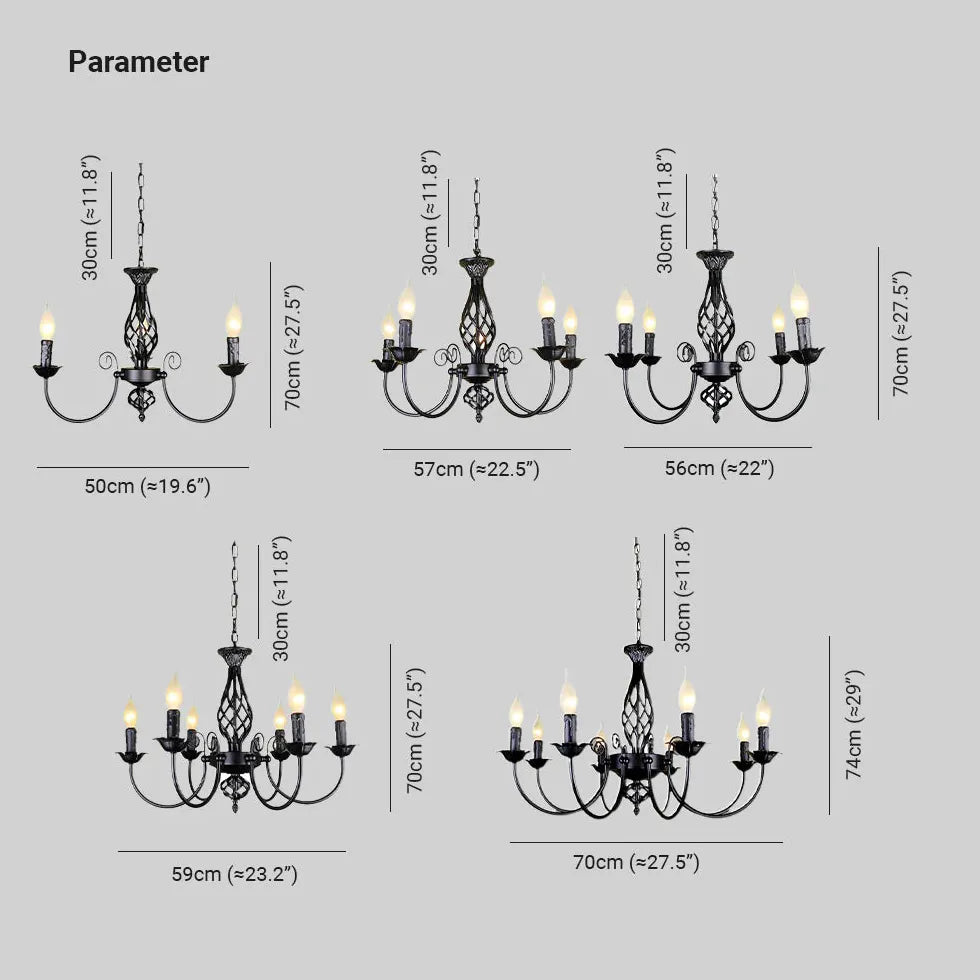 Candelabro estilo vintage para comedor 