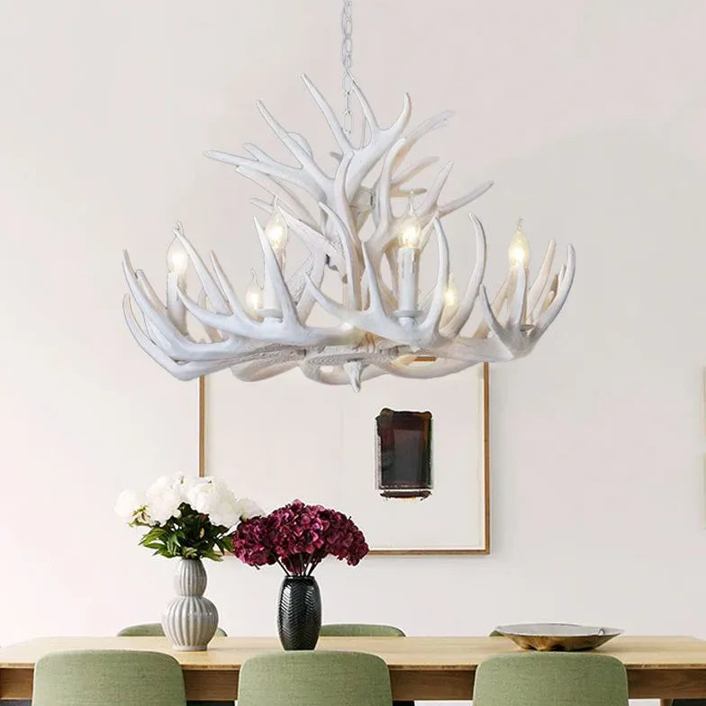 Natural Sculpture White Modern Chandelier