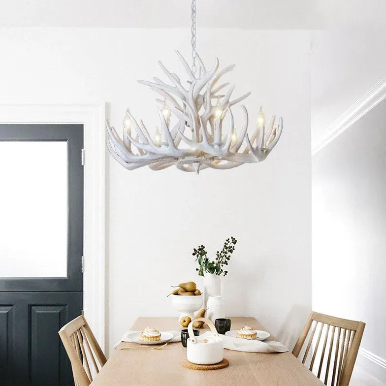 Natural Sculpture White Modern Chandelier