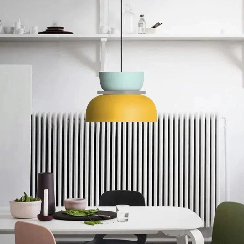 Lámpara Colgante para Comedor Diseño de Doble Tazón Estilo Nórdico