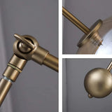 Lámpara de pie con bola de cristal articulada para salón moderno