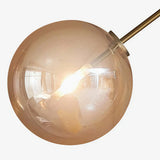 Lámpara de pie con bola de cristal articulada para salón moderno