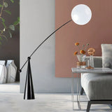 Arched Rod Sphere Modern Floor Lamp