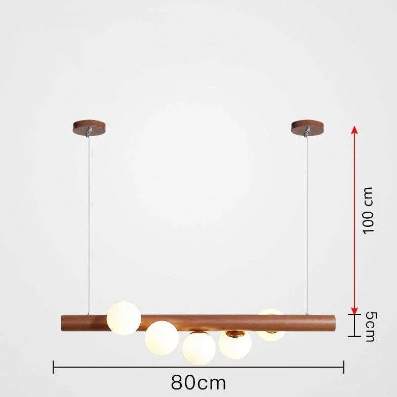 lámpara de techo comedor estilo nórdico madera creativa