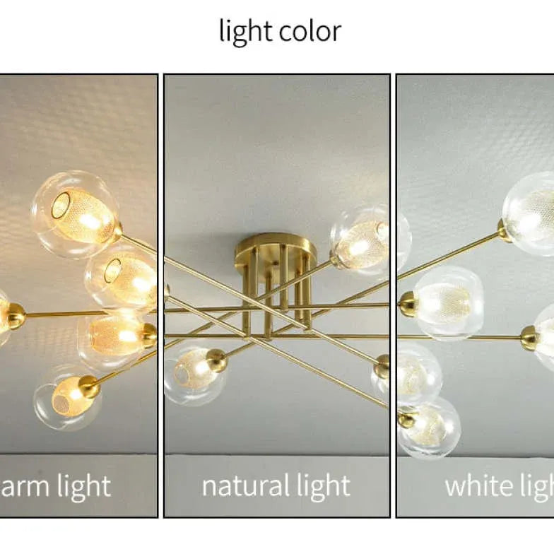 Lámpara de araña de cristal industrial Valentina con luz LED