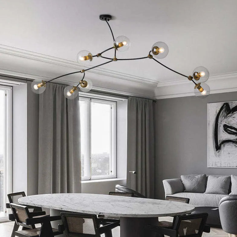 minimalist branch modern black chandelier