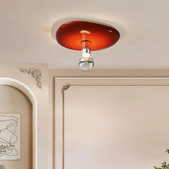 Plafones led empotrables diseño irregular de círculo con bombilla simple