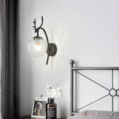 Apliques para pared modernos diseño creativo cuerno dorado