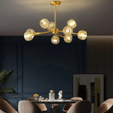 Gold Glass Radial for Dining Room Chandelier