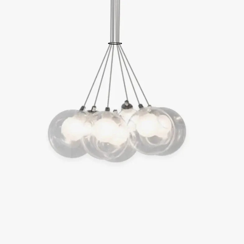 Multiple Clear Glass Bubble Minimalist Pendant Light