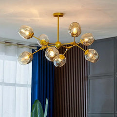Lamparas de cristal de techo modernas estilo esférico y ramificado