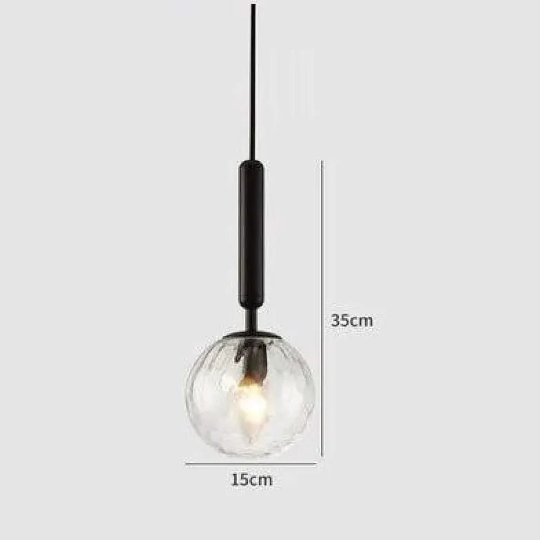 Single Head Glass Ball Minimalist Pendant Light