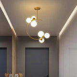 Lamparas colgantes doradas diseño moderno y creativo con LED