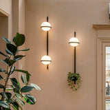 Apliques de pared para exterior con LED y plantas de doble globo 