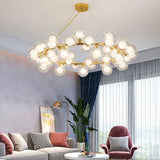 Ring Glass Ball Luxury Gold Chandelier