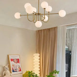 White Asymmetric Modern for Living Room Chandelier