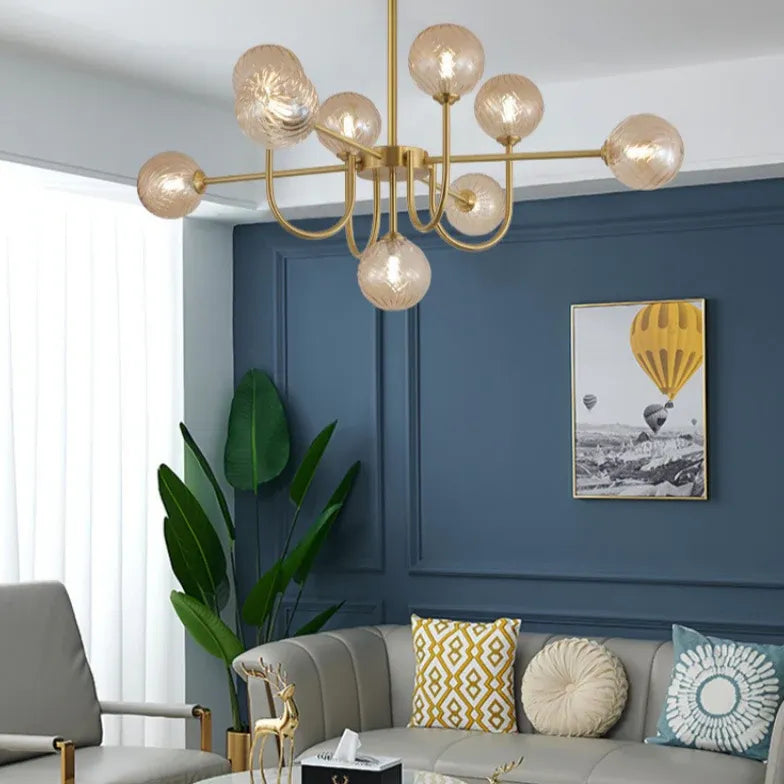 White Asymmetric Modern for Living Room Chandelier