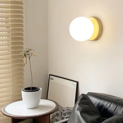 Aplique led de pared diseño nórdico con esfera de vidrio