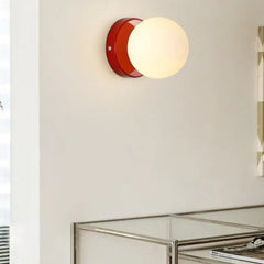 Aplique led de pared diseño nórdico con esfera de vidrio