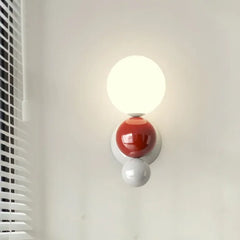 Lamparas led apliques diseño creativo esférico estilo crema