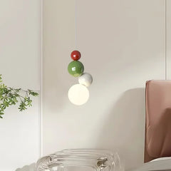 Lámparas para habitaciones diseño creativo esférico estilo crema