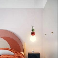 Lámparas para habitaciones diseño creativo esférico estilo crema