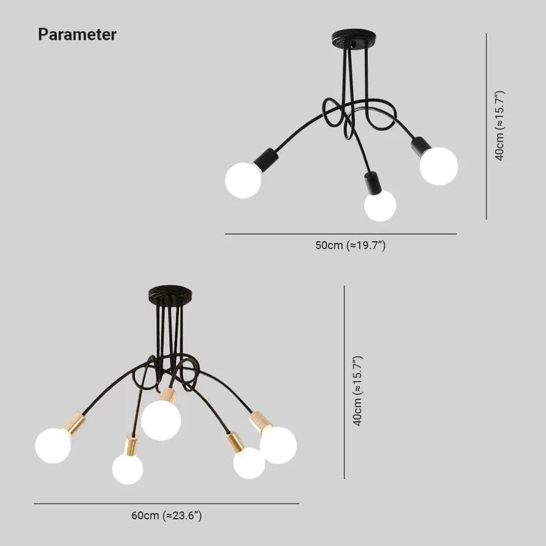 Lámparas de techo para mesa de comedor de diseño moderno y creativo