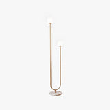 Dual-Light Linear Gold Standing Floor Lamp