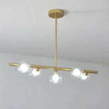 Lámpara colgante de globos de vidrio moderna con LED para isla de cocina
