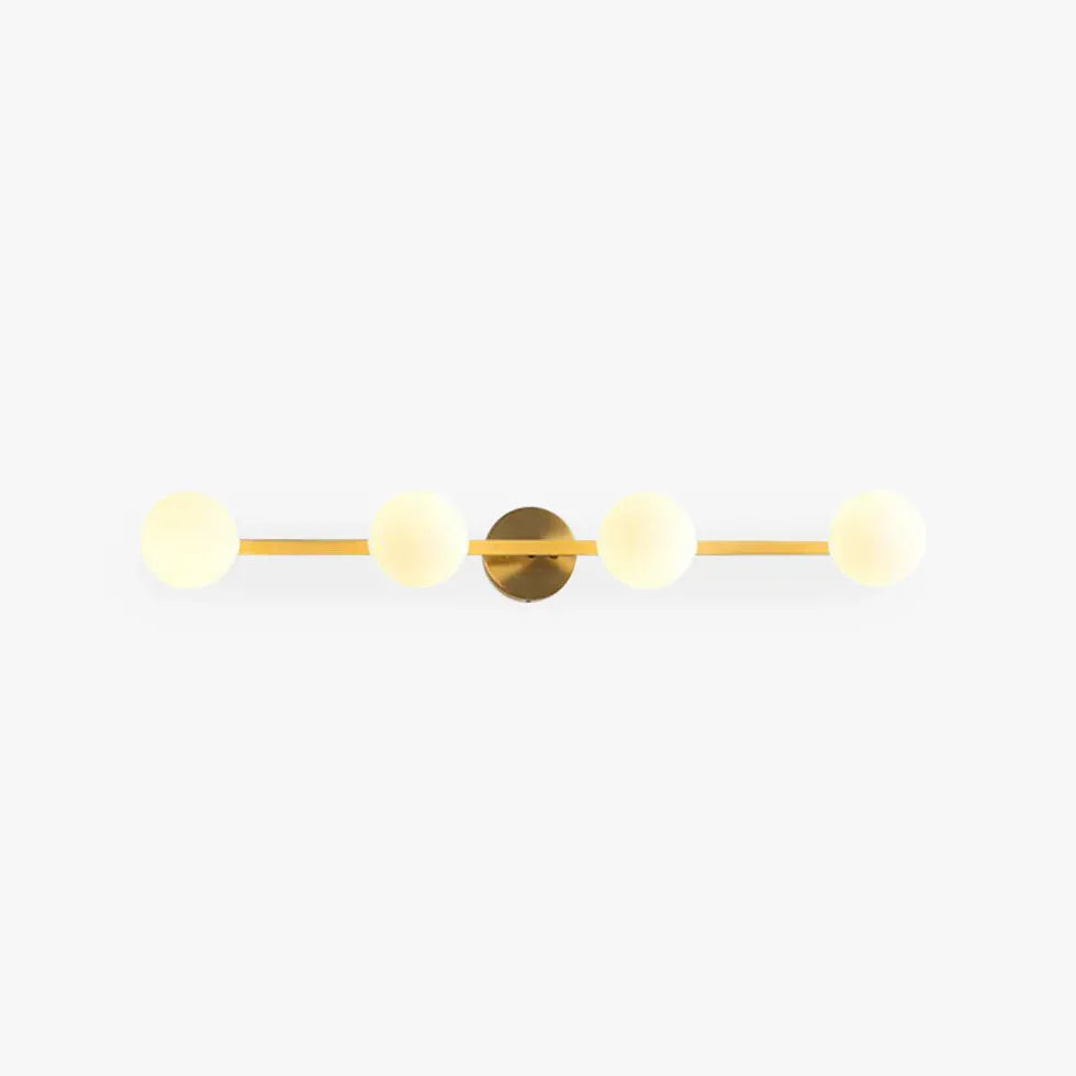 Globe Lampshade Gold Bathroom Wall Lights