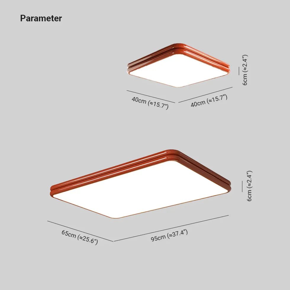 Lámparas de techo planas rectangulares para dormitorio estilo crema