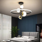 Ring-Shaped Multi-Glass Ball for Bedroom Pendant Light