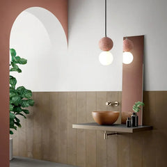 Lámpara Colgante de Dormitorio Estilo Nórdico de Terrazzo