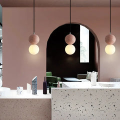 Lámpara Colgante de Dormitorio Estilo Nórdico de Terrazzo