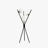 Multi-Ball Black Metal Tripod Floor Lamp