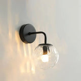 Transparent Glass Spherical Bedroom Wall Lights