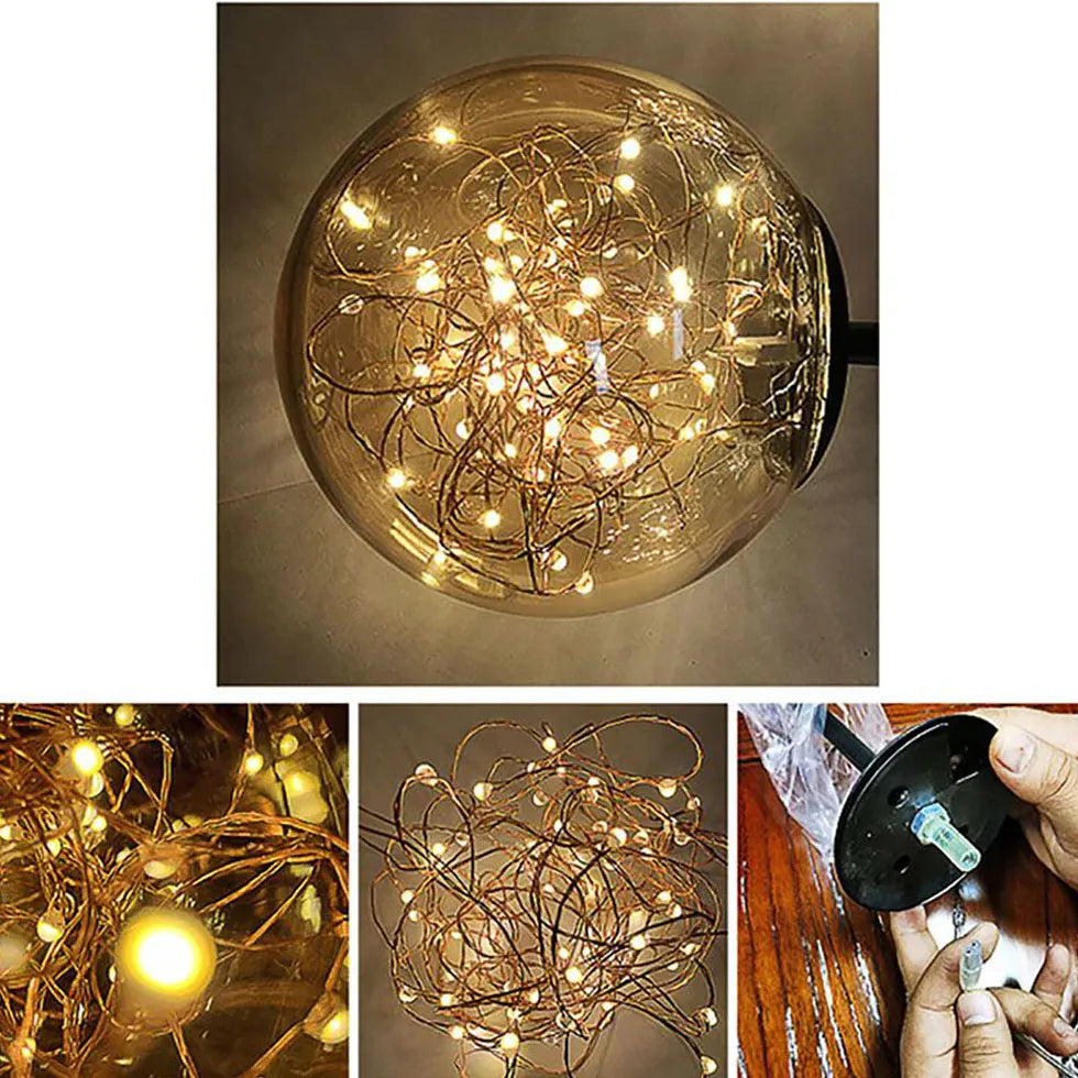 Filament Decoration Glass Ball Bedroom Wall Lights