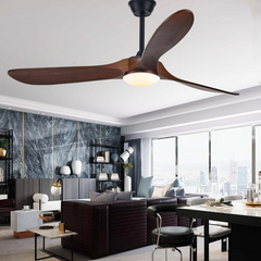 Ventilador de Techo Madera con Luz Vintage 132 cm para Salón