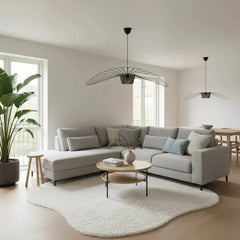 Lámpara colgante sombrero LED regulable en altura de diseño moderno para salón