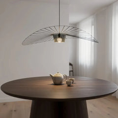 Lámpara colgante sombrero LED regulable en altura de diseño moderno para salón