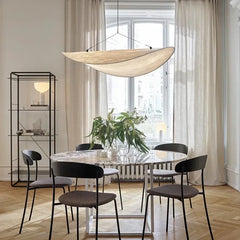 Lampara Colgante Seda LED Estilo Wabi Sabi para Comedor