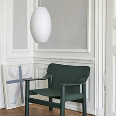 Lampara colgante vintage blanca diseño de farol de tela con LED