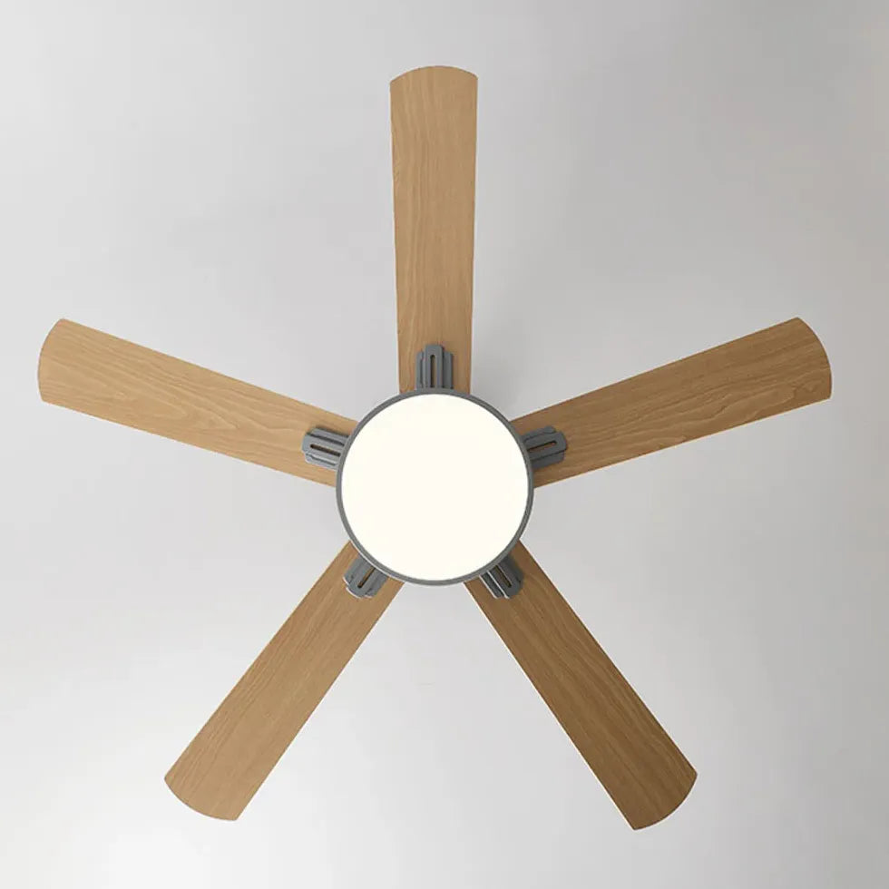 Five-Blade Minimalist Ceiling Fan with Light